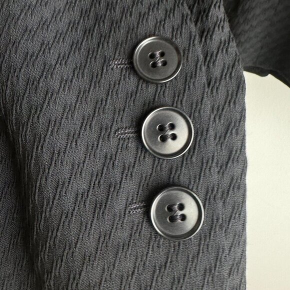 Emporio Armani Black Textured Cropped Blazer 46/M - Picture 5 of 5